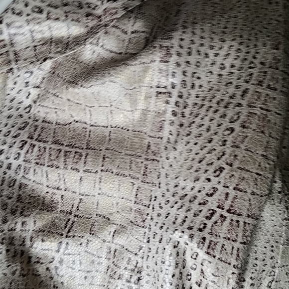 Ruffled Collar, Python Print Chico's Jacket - Picture 3 of 4